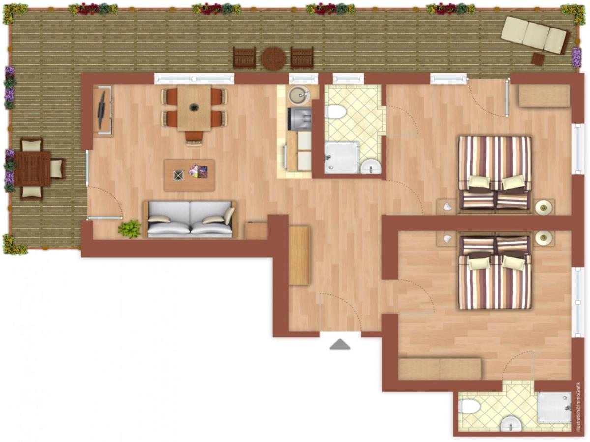 Rosenhof Am See Ferienwohnung Seerosensuite تيرسي المظهر الخارجي الصورة